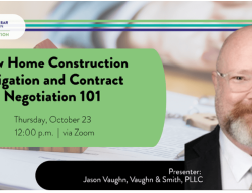 Jason Vaughn Teaches Seminar on New Home Construction